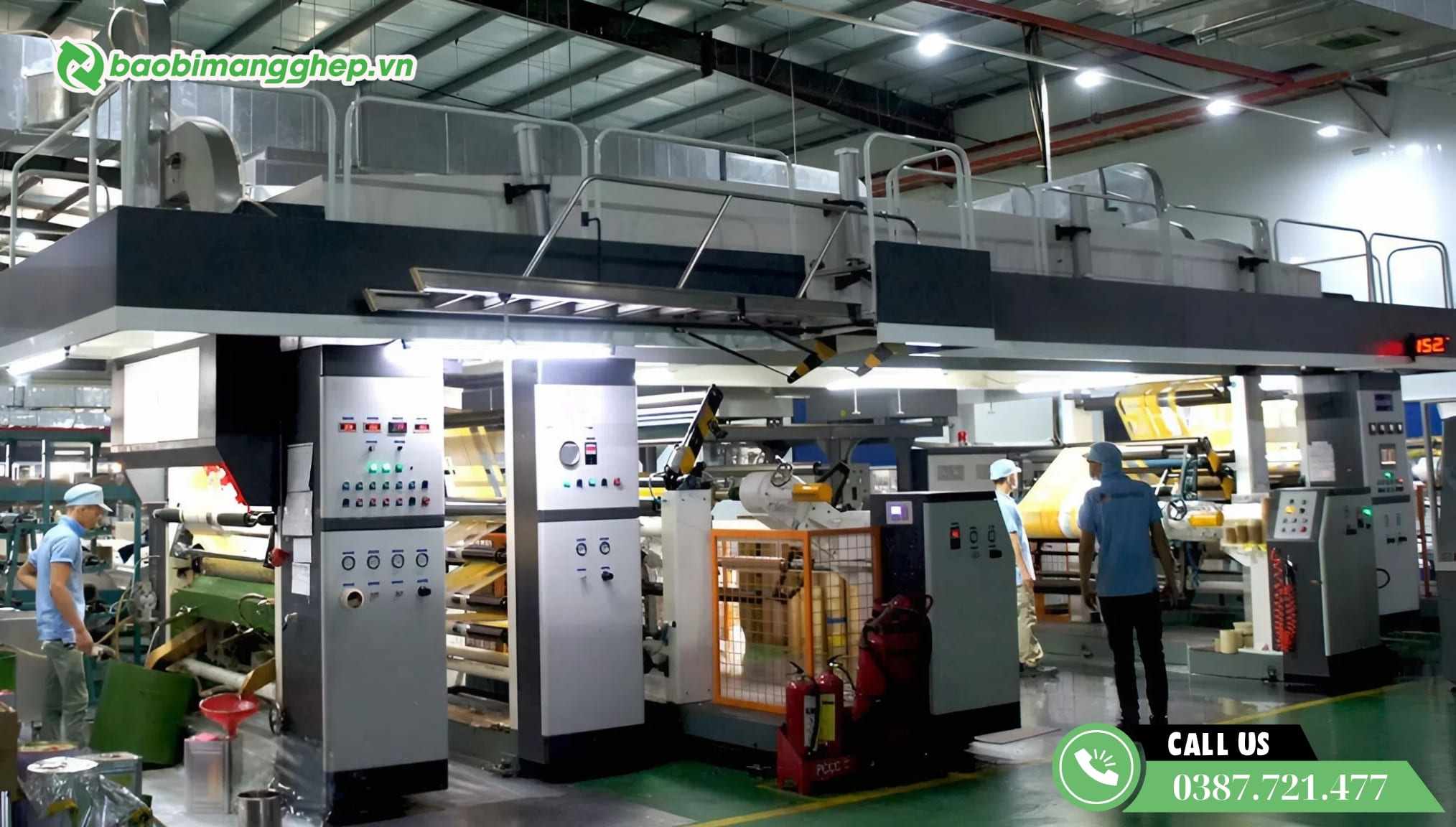 H&igrave;nh ảnh m&aacute;y gh&eacute;p m&agrave;ng phức hợp dung m&ocirc;i, quy tr&igrave;nh sản xuất an to&agrave;n