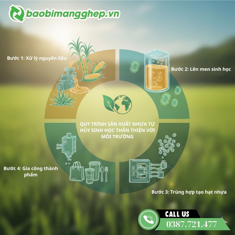Quy tr&igrave;nh sản xuất nhựa sinh học 