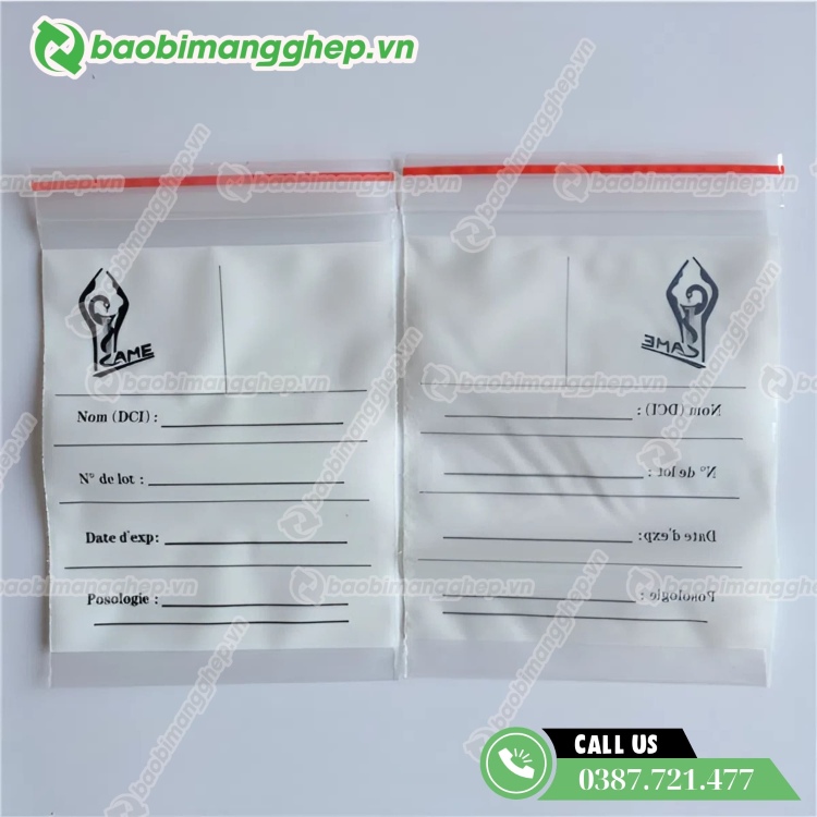 Sản phẩm t&uacute;i zipper chỉ đỏ đựng dược phẩm