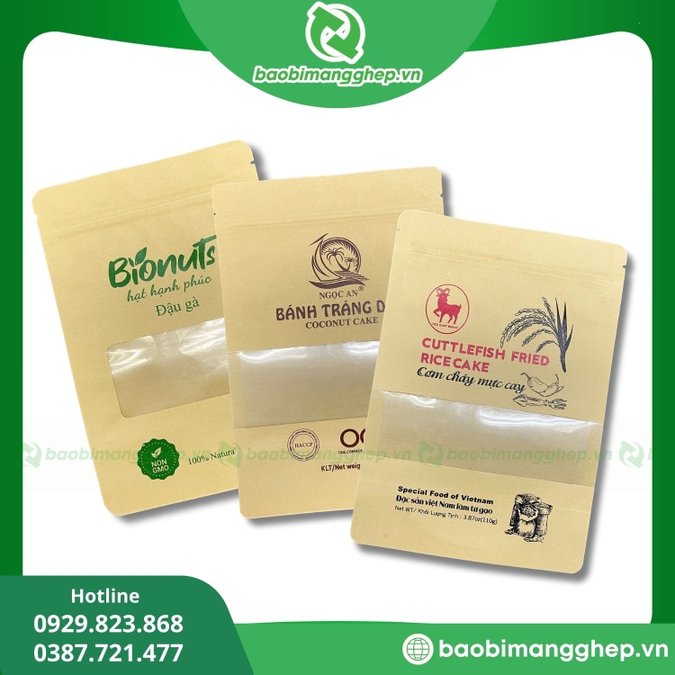 Túi Zipper Giấy Kraft 