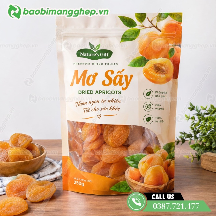 Xưởng sản xuất v&agrave; in bao b&igrave; mơ sấy theo y&ecirc;u cầu tại TPHCM v&agrave; H&agrave; Nội 