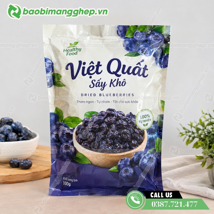 T&uacute;i đựng việt quất sấy chống ẩm, an to&agrave;n thực phẩm 