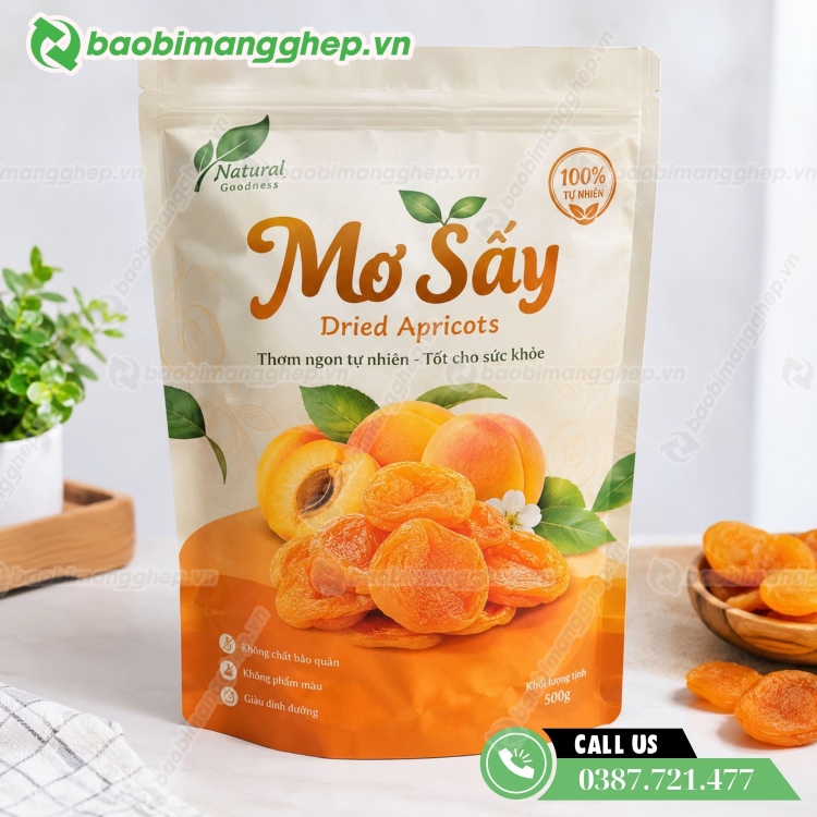 T&uacute;i zip đựng mơ sấy 