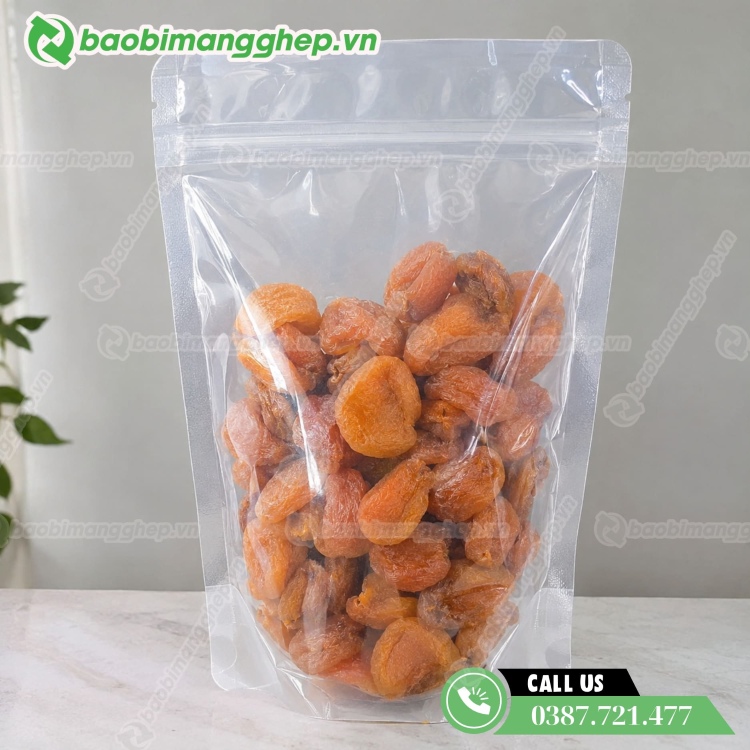 T&uacute;i zip trong suốt đựng mơ sấy 