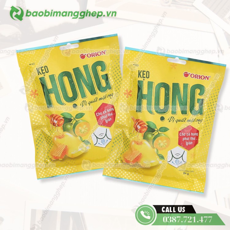 Bao bì đóng gói kẹo an toàn thực phẩm, màu sắc đẹp