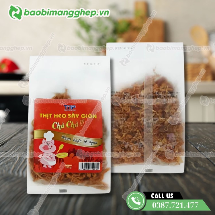 Bao b&igrave; kh&ocirc; heo chất lượng, in ấn chi tiết th&ocirc;ng tin sản phẩm