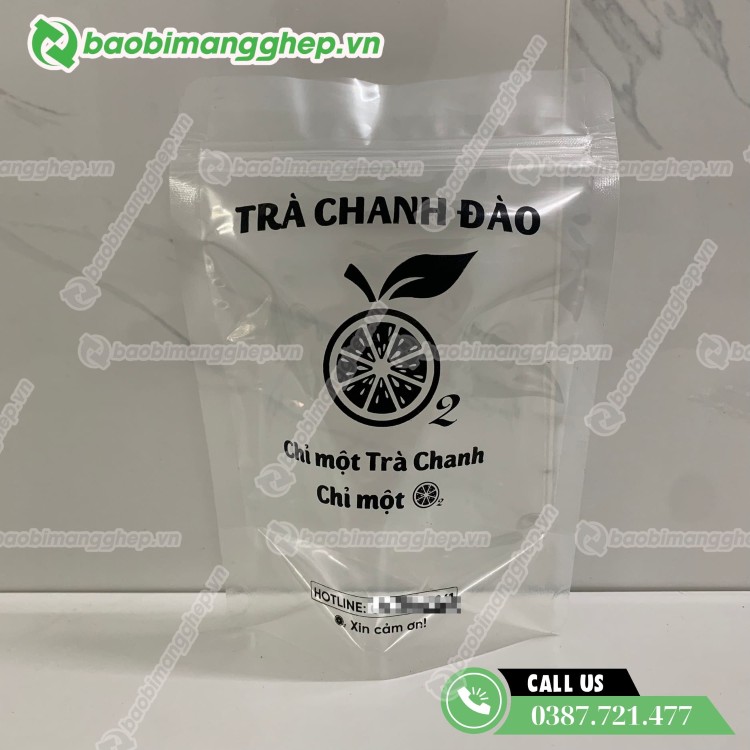 Mẫu t&uacute;i zip đựng tr&agrave; chanh gi&aacute; sỉ 