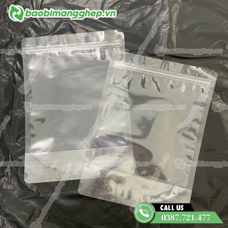 T&uacute;i zipper đựng tr&agrave; sữa, tr&agrave; chanh trong suốt kh&ocirc;ng in ấn