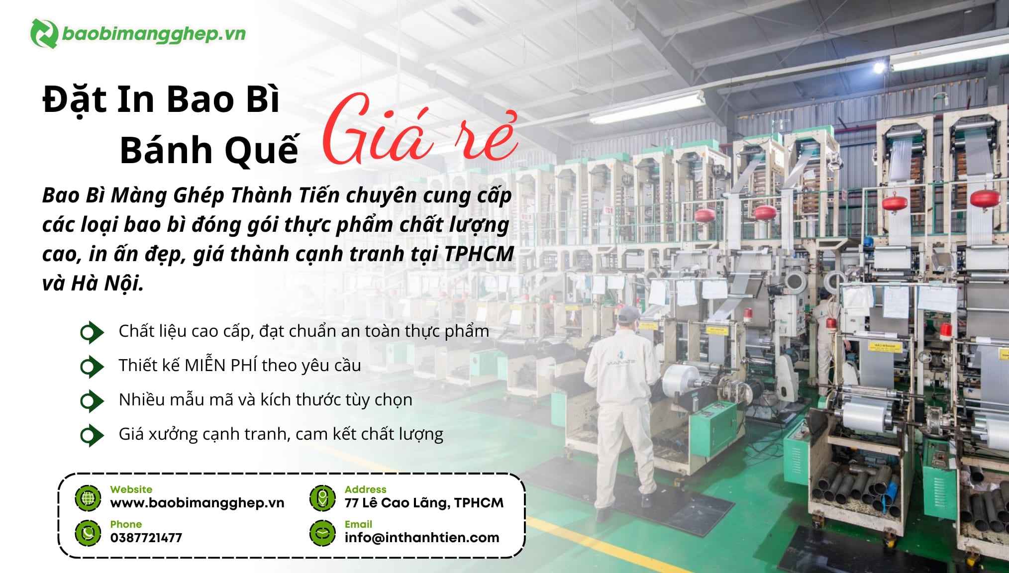 Xưởng sản xuất bao bì bánh quế giá sỉ tại TPHCM và Hà Nội