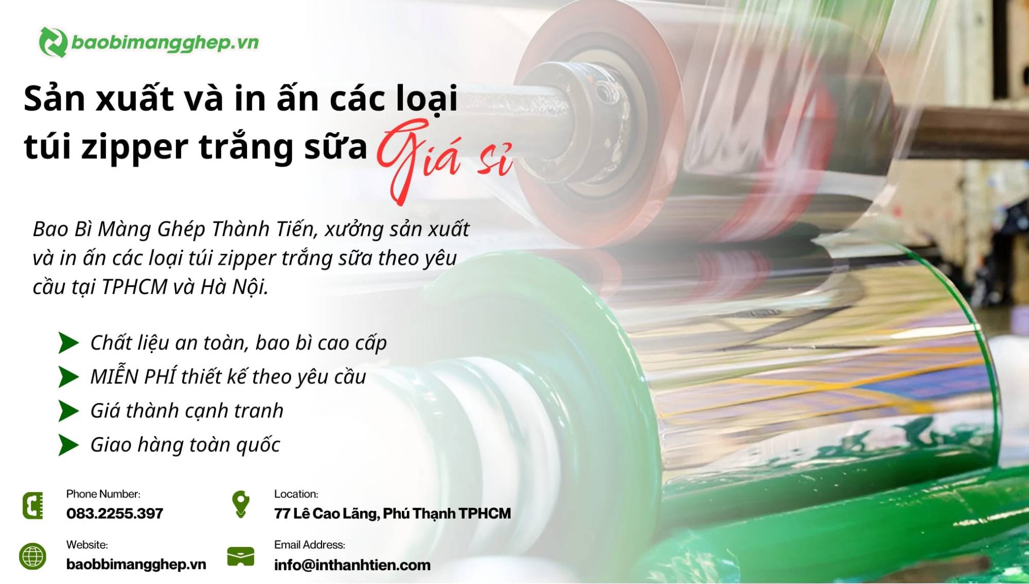 Xưởng sản xuất t&uacute;i zip trắng sữa gi&aacute; sỉ tại TPHCM v&agrave; H&agrave; Nội