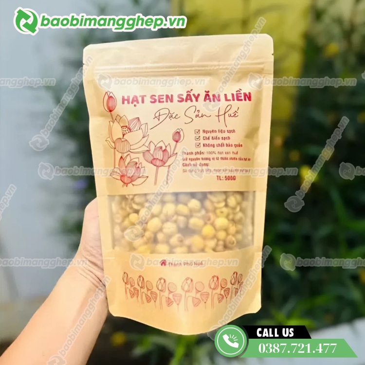 T&uacute;i giấy đựng hạt sen kh&ocirc;