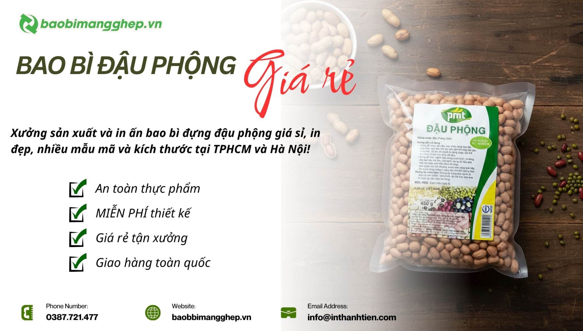 Xưởng sản xuất bao bì đậu phộng