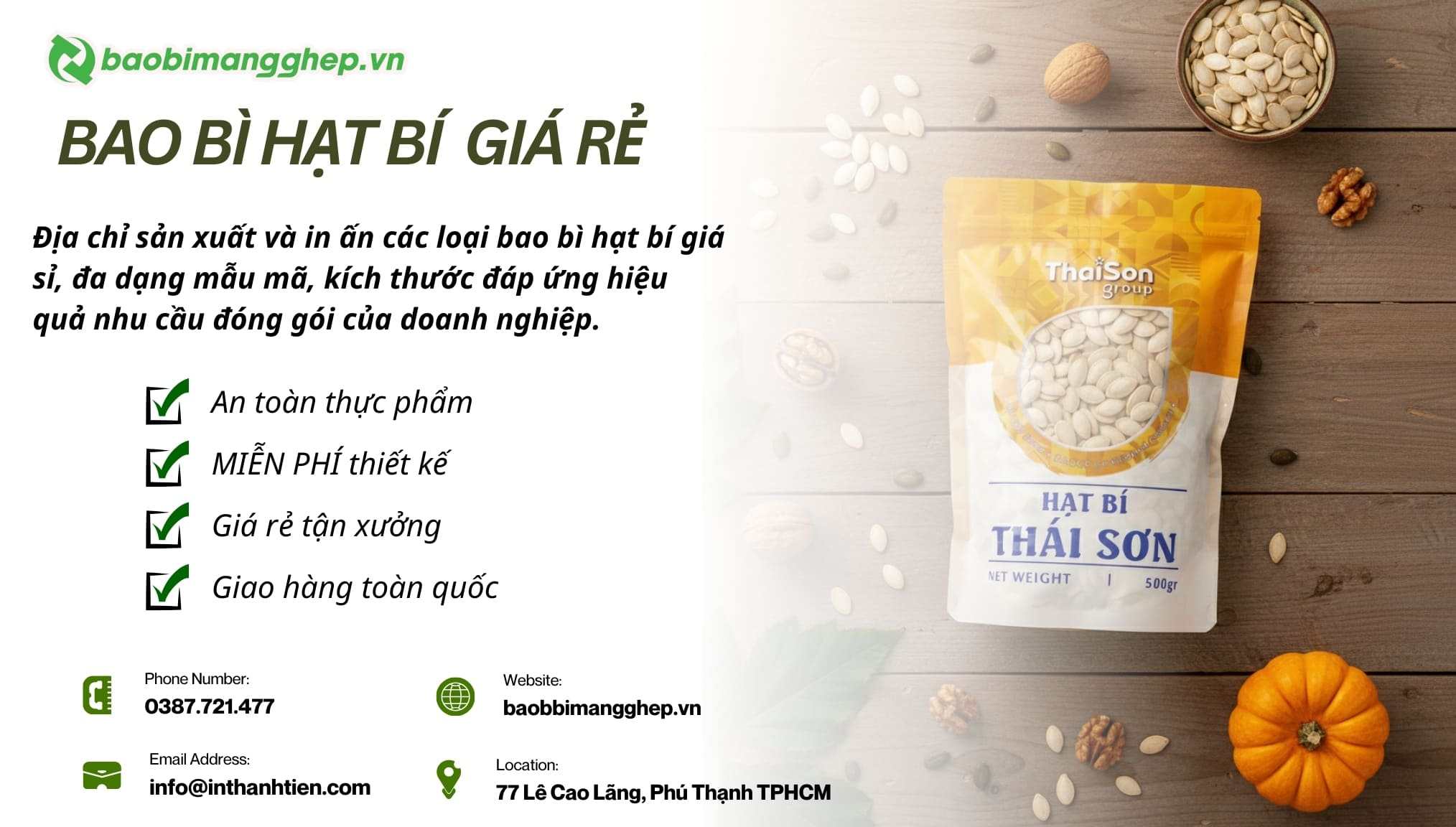 Xưởng sản xuất bao b&igrave; hạt b&iacute;