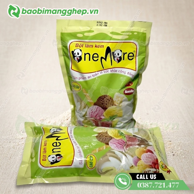 Bao b&igrave; bột l&agrave;m kem gi&aacute; rẻ dạng t&uacute;i 3 bi&ecirc;n