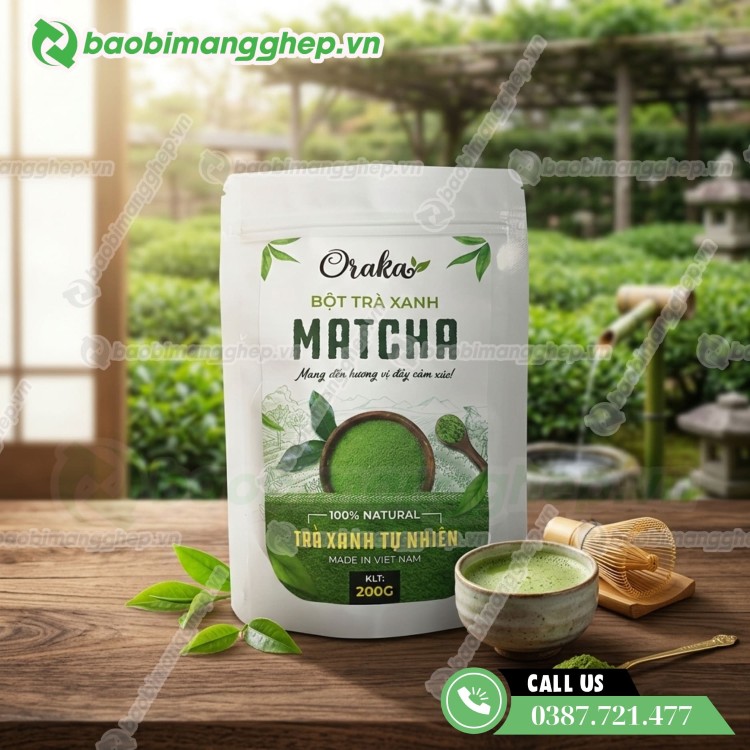 Bao b&igrave; đựng bột matcha gi&aacute; sỉ, đẹp, bền