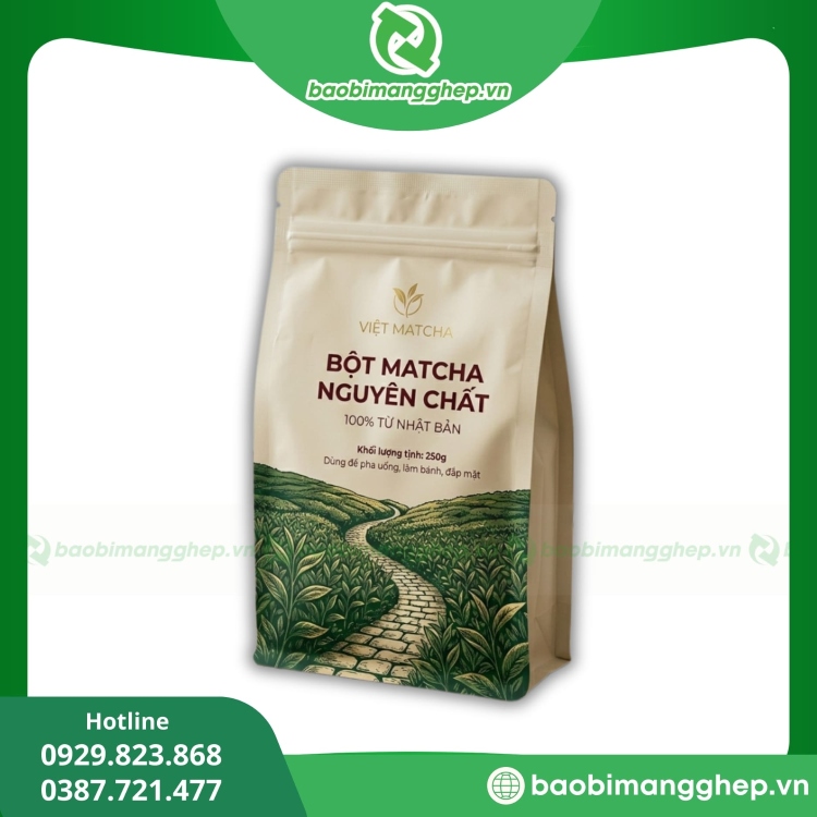 Bao Bì Đựng Bột Matcha