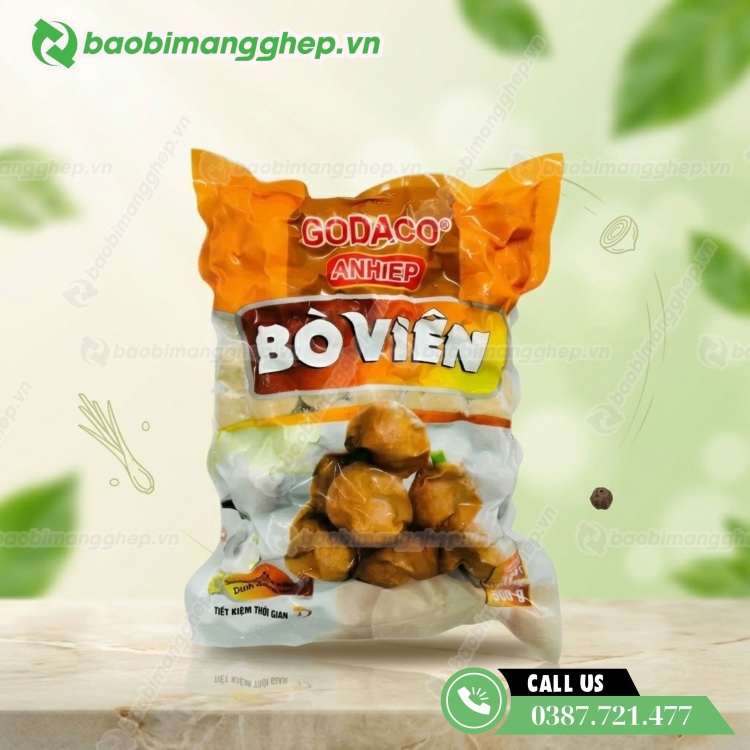 Mẫu bao bì bò viên giá rẻ, in ấn màu sắc nổi bật