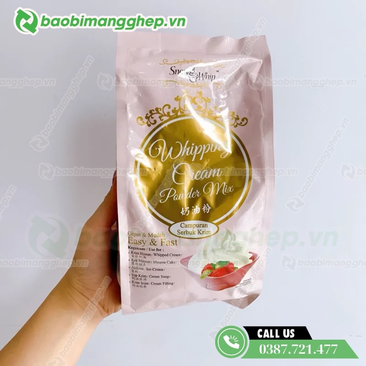 Sản xuất bao b&igrave; đ&oacute;ng g&oacute;i bột l&agrave;m kem