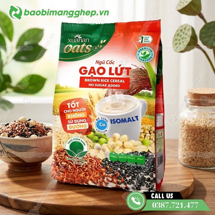 T&uacute;i đựng bột ngũ cốc chống ẩm, an to&agrave;n ti&ecirc;u d&ugrave;ng