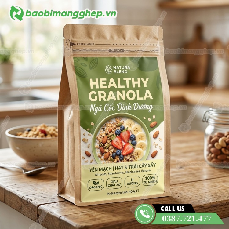 T&uacute;i giấy đựng hạt ngũ cốc an to&agrave;n