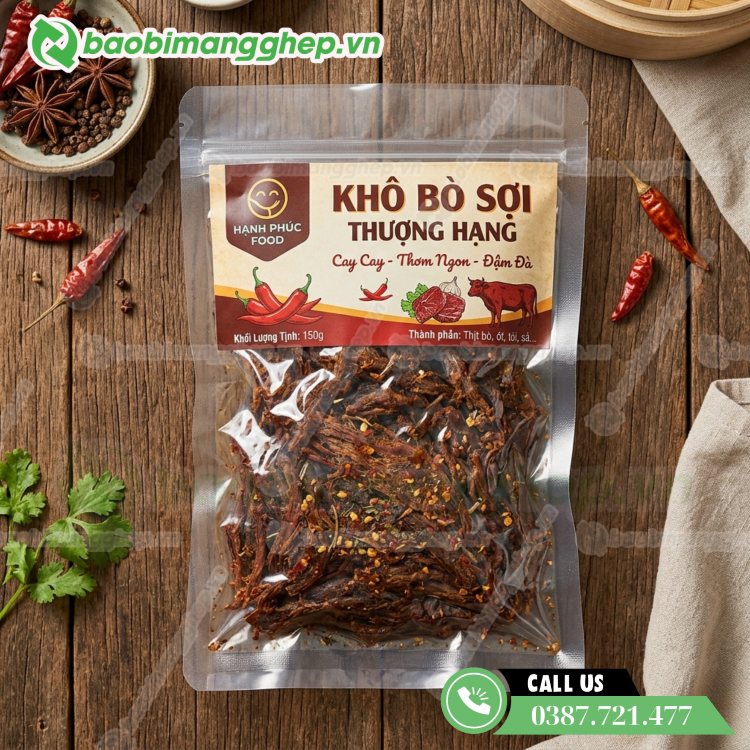 Túi hút chân không dụng khô bò an toàn