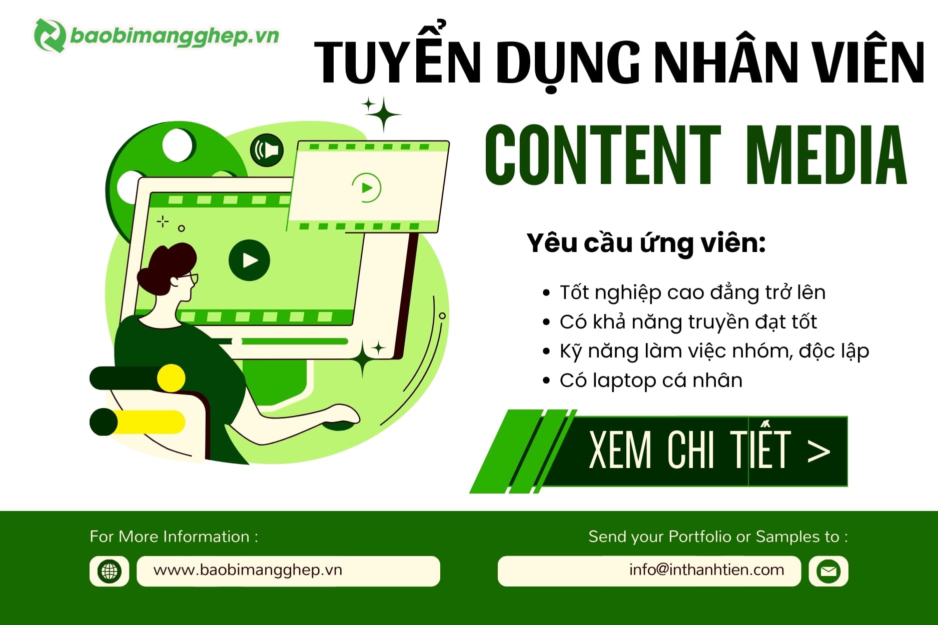 Tuyển Dụng Nhân Viên Content Media 