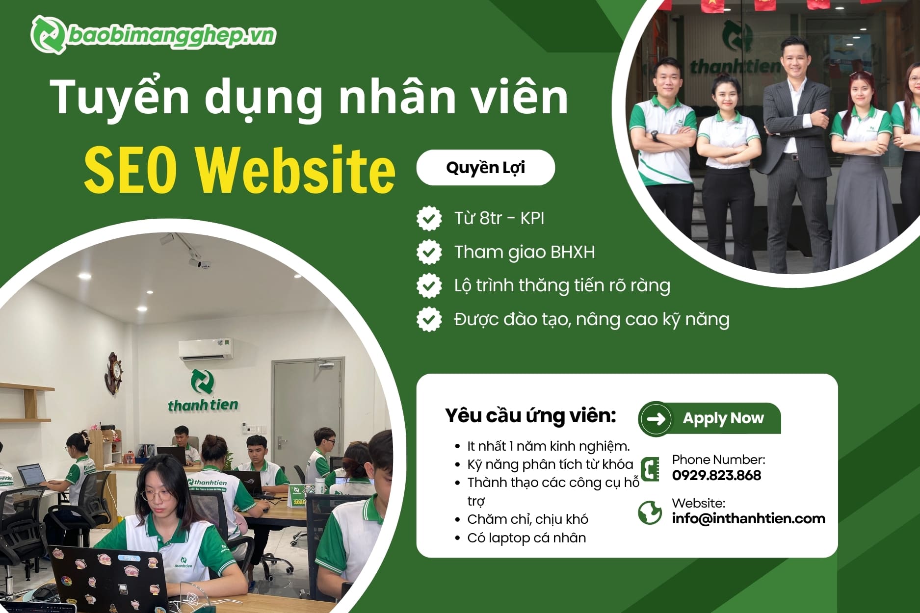 Tuyển Dụng Nhân Viên Seo Website