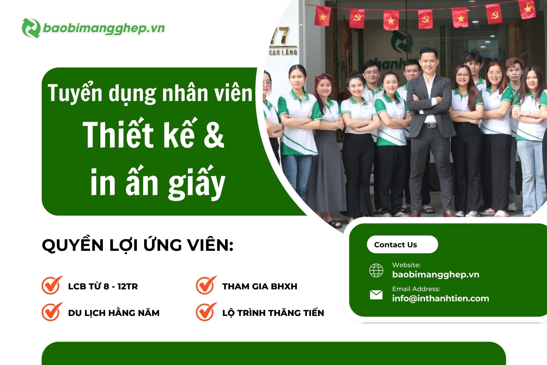 Tuyển Dụng Nhân Viên Thiết Kế Và In Ấn Giấy