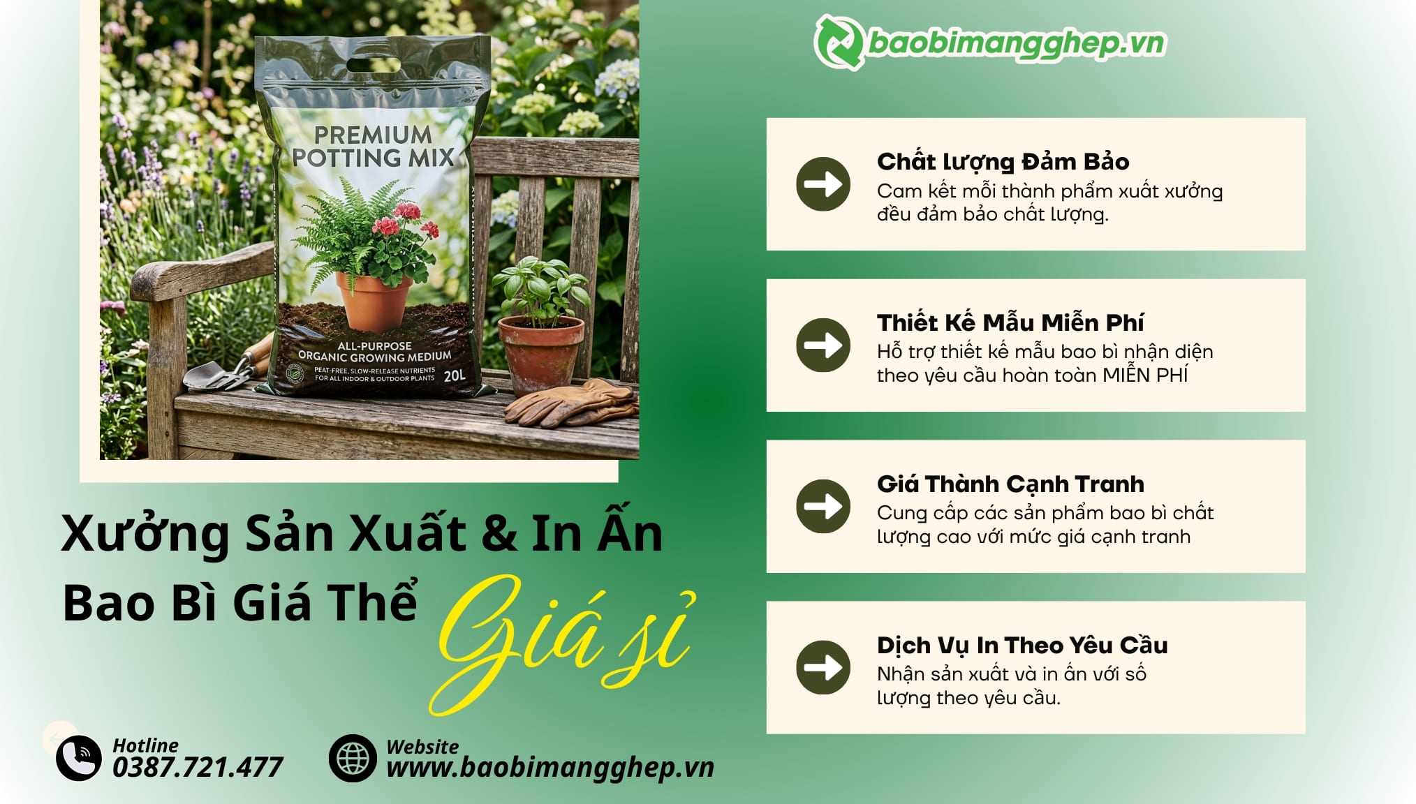 Xưởng sản xuất bao b&igrave; gi&aacute; thể 