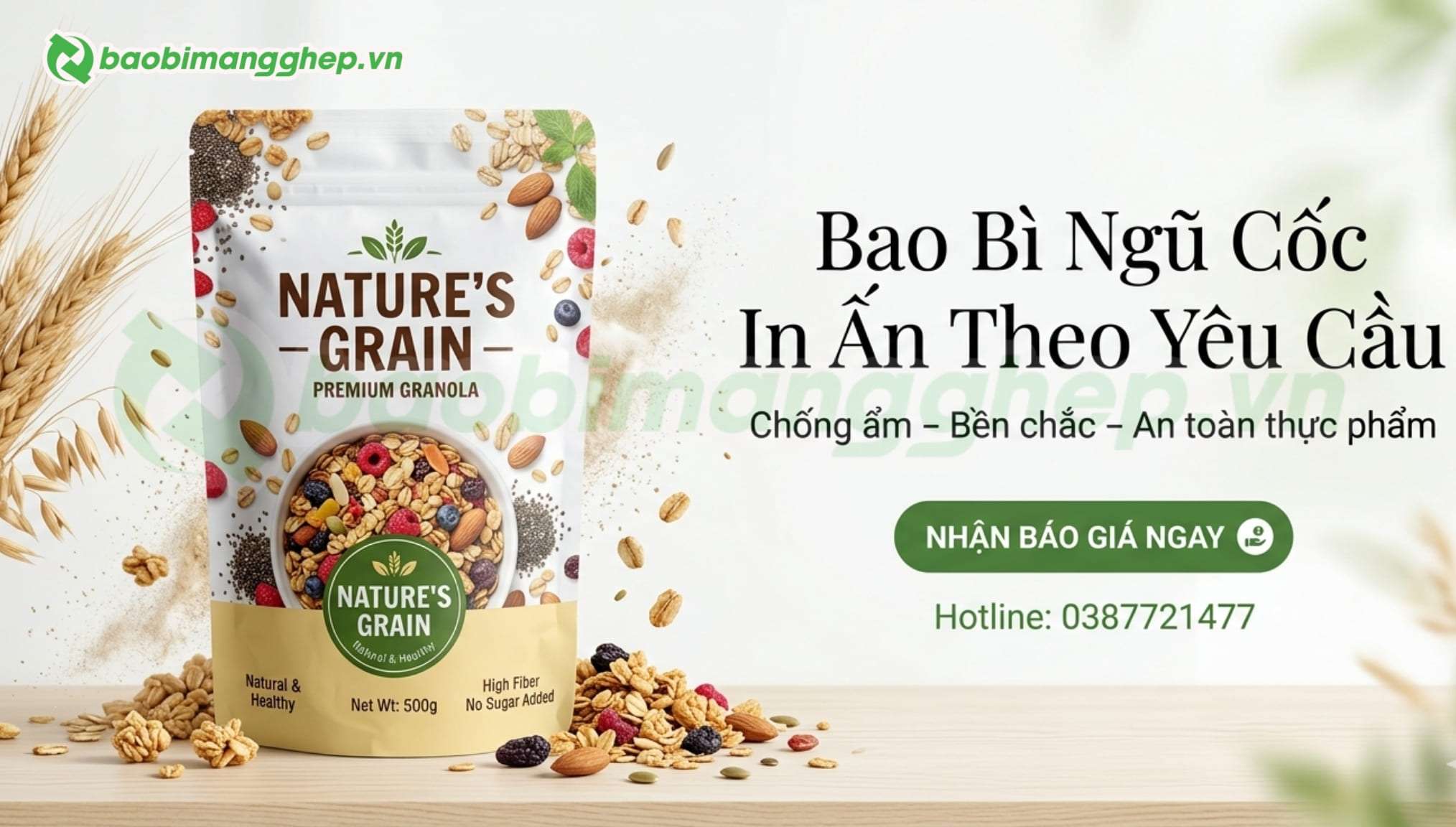 Xưởng sản xuất bao b&igrave; ngũ cốc gi&aacute; sỉ tại TPHCM v&agrave; H&agrave; Nội