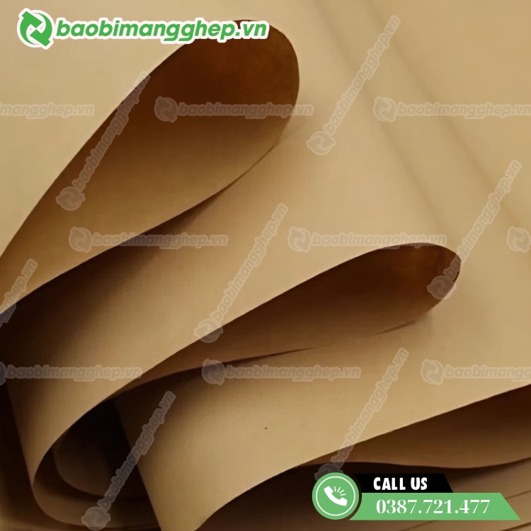 Giấy kraft nâu bền chắc, thân thiện phù hợp cho mục đích tiêu dùng xanh