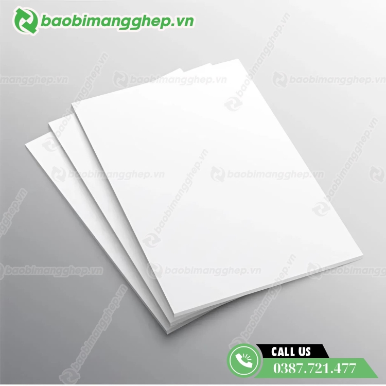 Mẫu giấy kraft trắng sang trọng