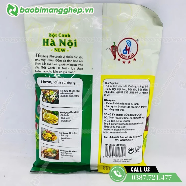 In bao b&igrave; đựng bột canh chuy&ecirc;n nghiệp, sắc n&eacute;t