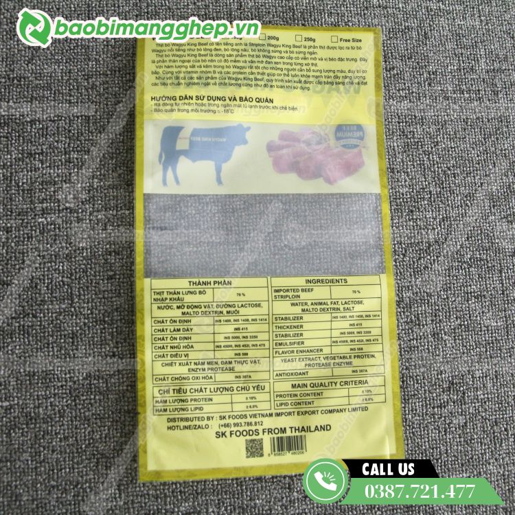 In túi đựng thực phẩm đông lạnh đẹp, hình ảnh và thông tin sắc nét