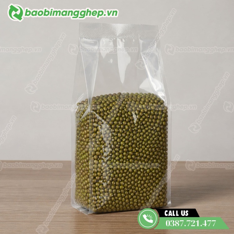 Túi 4 biên trong suốt giúp dễ dàng nhìn thấy sản phẩm bên trong