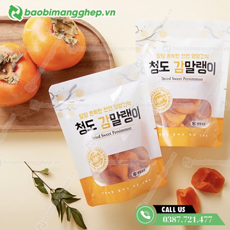 T&uacute;i đựng hồng sấy dẻo đẹp, chất liệu an to&agrave;n