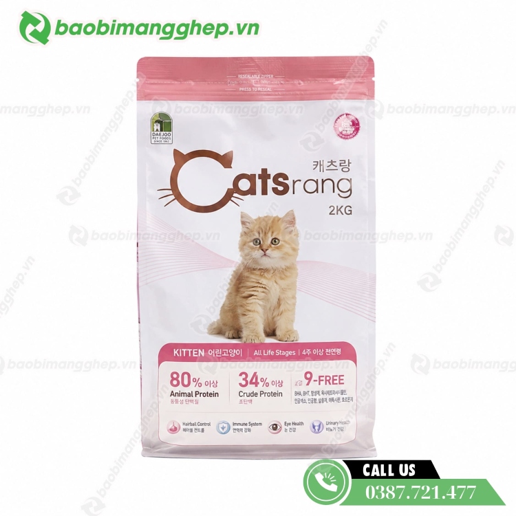 Bao b&igrave; đựng thức ăn cho m&egrave;o ti&ecirc;u chuẩn, an to&agrave;n v&agrave; giữ hương tốt