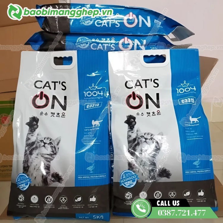 Bao b&igrave; đựng thức ăn th&uacute; cưng c&oacute; tay cầm nhựa 