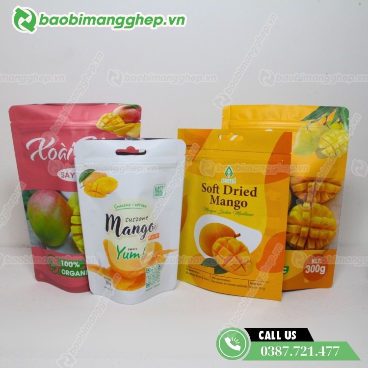 Bao b&igrave; tr&aacute;i c&acirc;y sấy in trục đồng