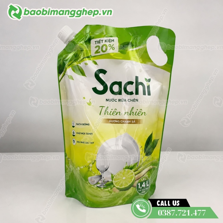 Thiết kế t&uacute;i đựng nước rửa ch&eacute;n đẹp, in ấn theo y&ecirc;u cầu ri&ecirc;ng