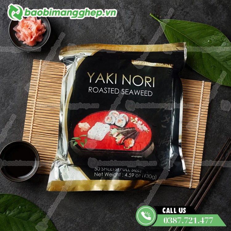 T&uacute;i đựng rong biển sấy kh&ocirc; 