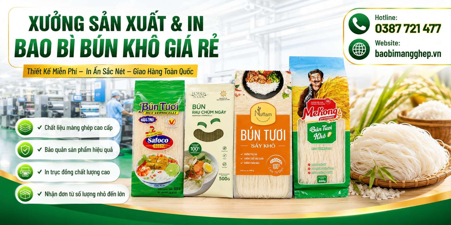 Xưởng sản xuất bao b&igrave; b&uacute;n kh&ocirc; gi&aacute; rẻ, in theo y&ecirc;u cầu tại TPHCM 
