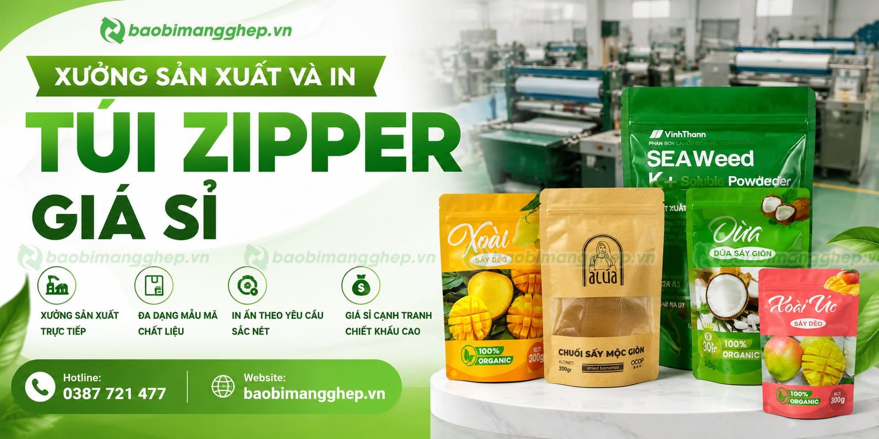 Sản xuất và in túi zipper giá sỉ tại TPHCM và Hà Nội