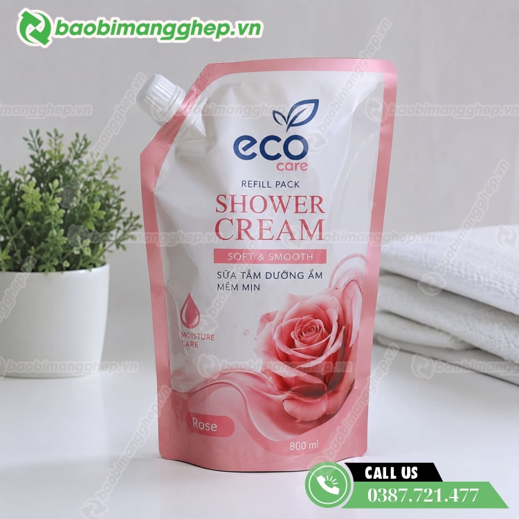 T&uacute;i đựng sữa tắm c&oacute; v&ograve;i chiết