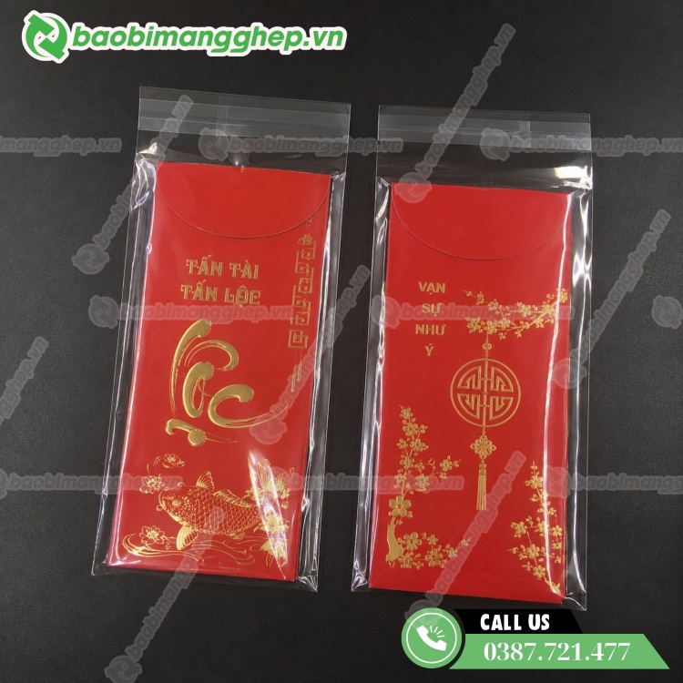 T&uacute;i OPP d&aacute;n miệng đựng thiệp, bao l&igrave; x&igrave;