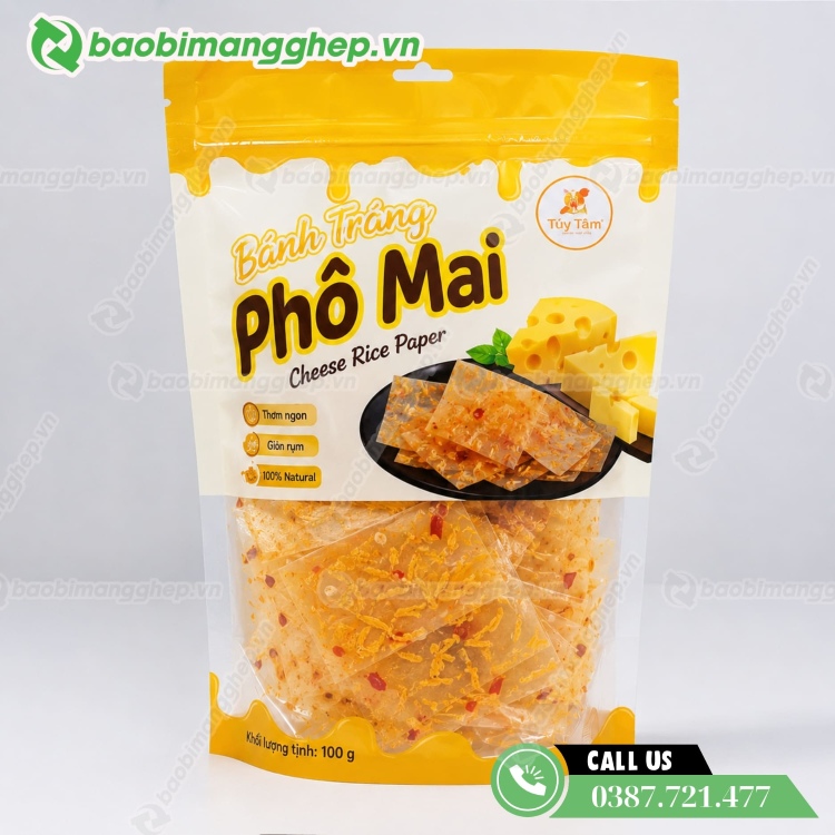 T&uacute;i zip đựng b&aacute;nh tr&aacute;ng in ấn đẹp mắt