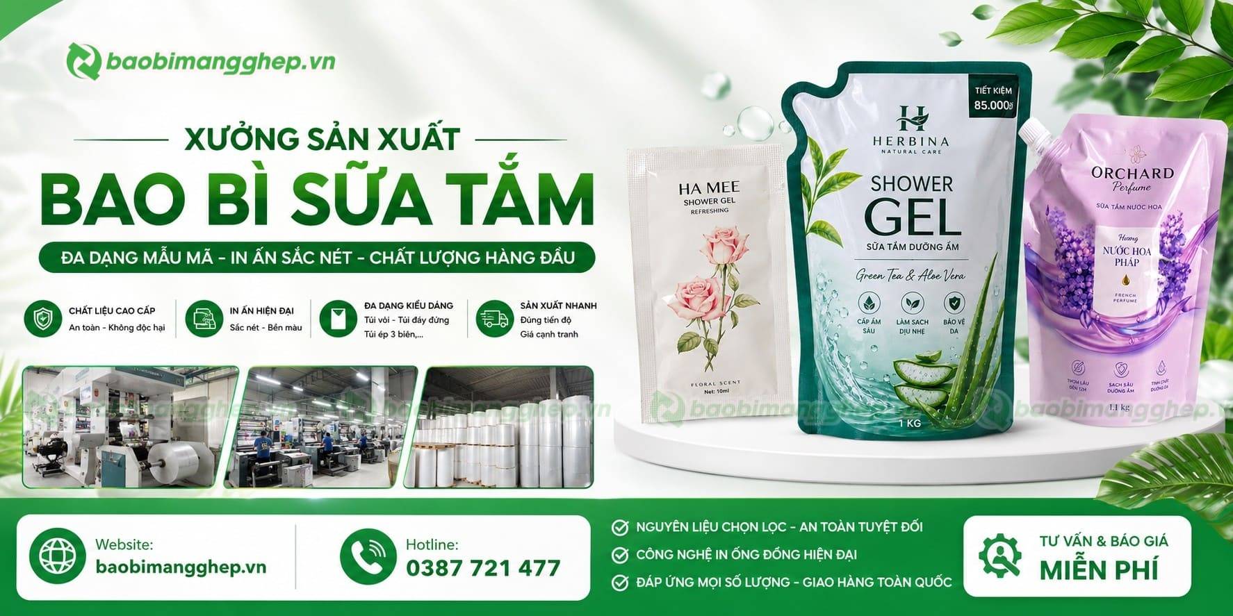 Xưởng sản xuất v&agrave; in bao b&igrave; sữa tắm gi&aacute; sỉ, uy t&iacute;n tại TPHCM v&agrave; H&agrave; Nội