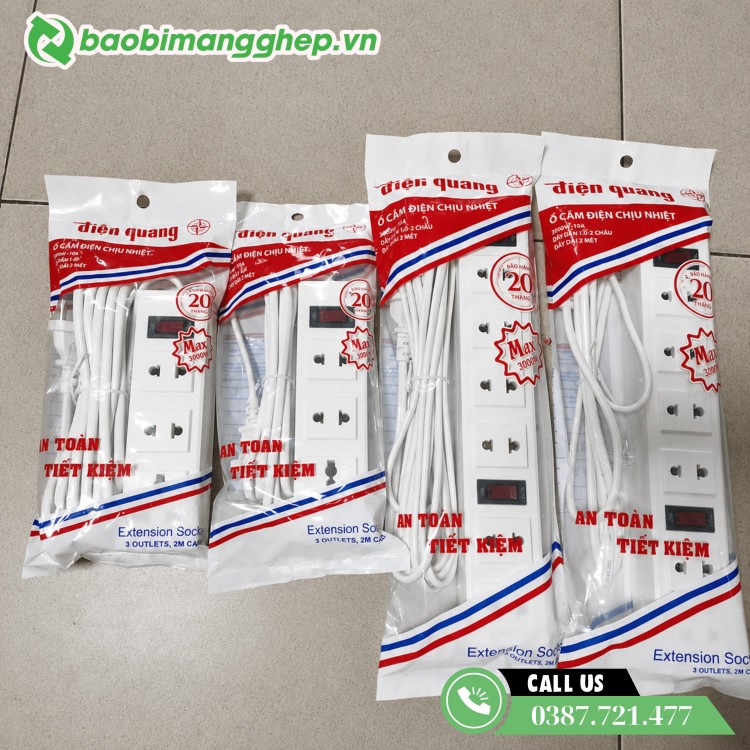 K&iacute;ch thước bao b&igrave; ổ cắm điện 