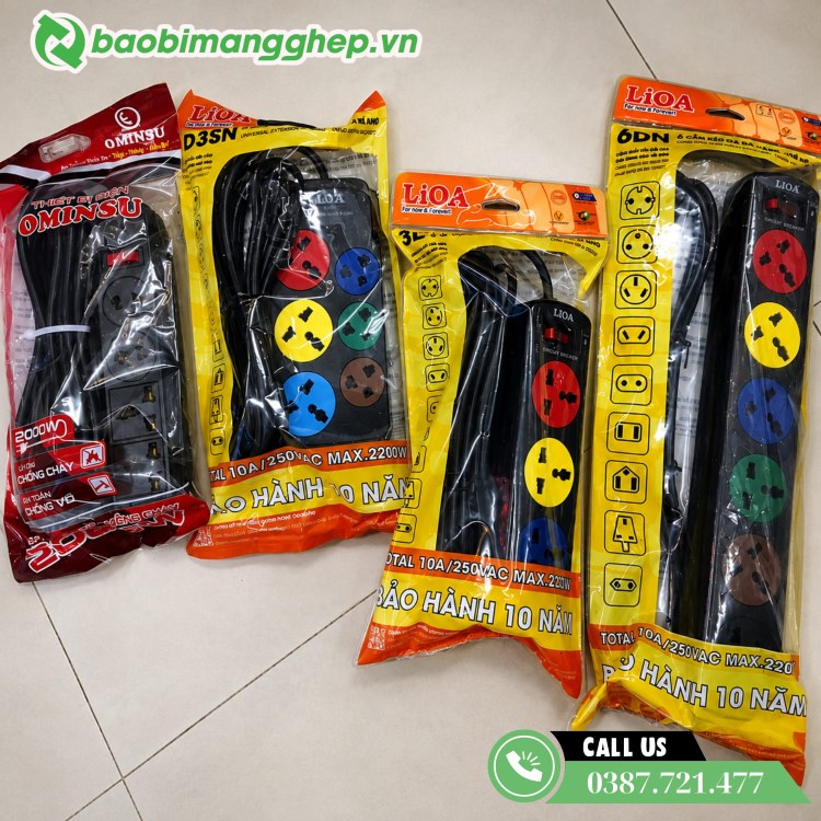 T&uacute;i đựng ổ cắm điện đủ size