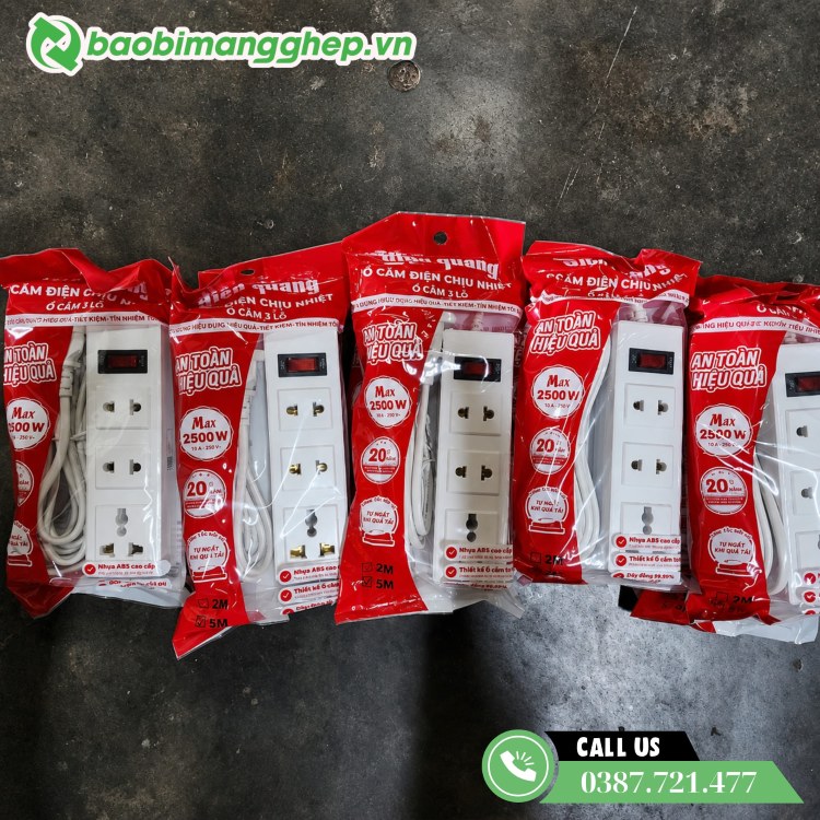 T&uacute;i nhựa đựng ổ cắm điện đẹp, nhận sản xuất v&agrave; in theo y&ecirc;u cầu 